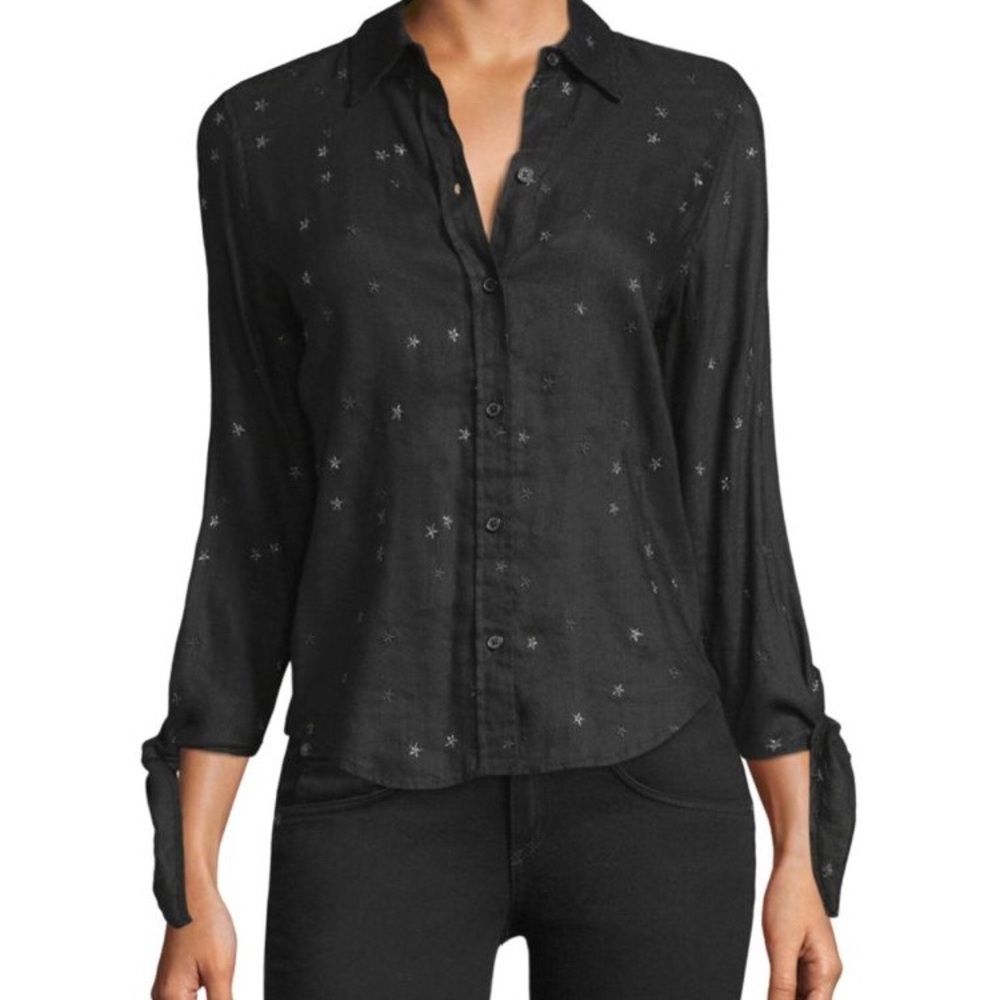 Black Star Embroidered “Robyn” Rails Shirt